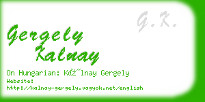 gergely kalnay business card